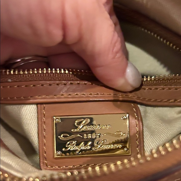 Ralph Lauren Red and Tan Crossbody Bag - Picture 4 of 11